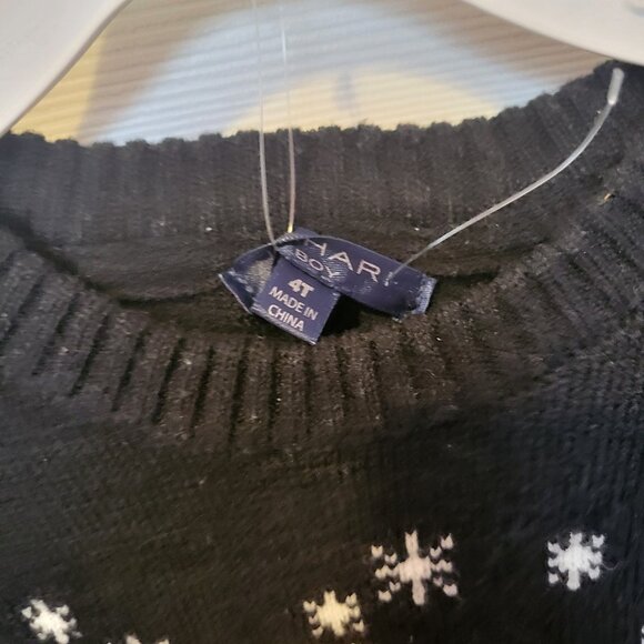 Tahari Santa & Elves Sweater Size 4T Black Knit Long Sleeve, NWT - Picture 2 of 5